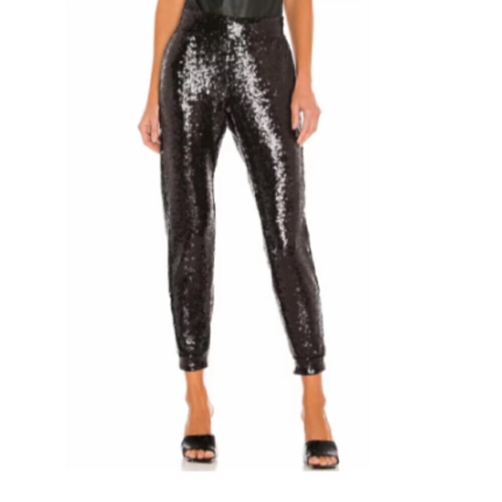 Commando Sequin Jogger Black Large Black‎ - SLG381